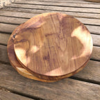 Natural Round Teak Wood Slice Slab 15.6"x15.6"x1.98" Live Edge Hand Crafted Varied Shapes Solid Wood Slab Handmade Wooden Board Resin End Table Slab Side Table Top Wall Home Décor