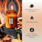 Voluspa Baltic Amber Candle, 18 oz, Coconut Wax Blend, Scented Candles for Home, 100 Hour Burn Time, Candle Jar
