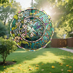 Hummingbird Metal Wind Spinners Outdoor, 3D Hanging Garden Decor for Women Mom Grandma, 25cm/ 9.84in 3D Wind Spinners for Garden Decor for Patio,Yard,Outdoor