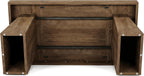Tribesigns 55" Executive Desk, Wooden Office Desk with Double Pedestal, Modern Computer Writing Table for Home Office, Light Brown