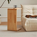 Small Side Table for Couch C-Shaped End Table Solid Wood Sofa Table Living Bedroom Item Placement Bedside Table