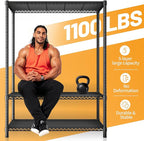 REIBII 5-Shelf Wire Shelving,Storage Shelves Metal Shelves for Storage,72’’H Adjustable Garage Shelving Heavy Duty Storage Rack Pantry Shelf Kitchen Shelving,72’’H X36’’W X14’’D