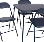 Flash Furniture Madison 5-Piece Folding Card Table and Chair Set, Navy | Portable, Indoor/Outdoor, Event Table and Chairs