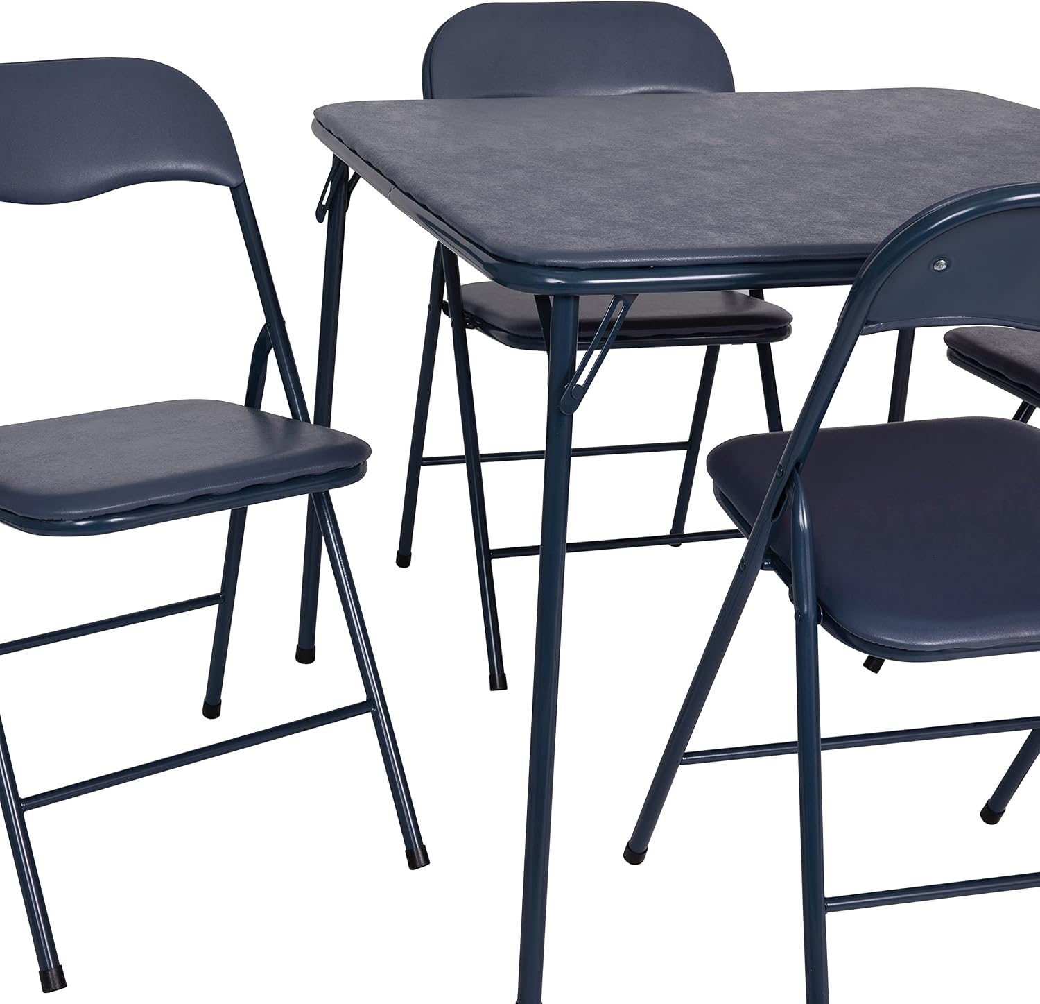 Flash Furniture Madison 5-Piece Folding Card Table and Chair Set, Navy | Portable, Indoor/Outdoor, Event Table and Chairs