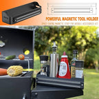Magnetic Griddle Grill Caddy Organizer,Grill Caddy with Magnetic Tool Holder for Grilling BBQ,Space Saving Magnet Utensils Holder for Outdoor Blackstone Griddle