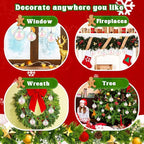 50 PCS Christmas Iridescent Ornaments,Clear Plastic Bubbles Hanging Filled Ornaments,Christmas DIY Hanging Rainbow Ball 5 Different Sizes for Xmas Tree Wedding Party Birthday Home Decorations