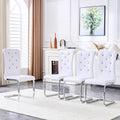 gopop Dining Chairs Set of 4｜Modern Kitchen Chair Set｜Faux Leather Cushion｜High Strength Metal Legs｜Ergonomic Backrest｜Perfect for Dining Room or Kitchen