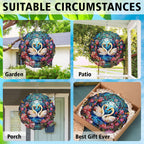 Swan Yard and Garden Wind Spinner, Unique 3D Hanging Swan Wind Spinner