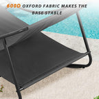 Outdoor & Indoor Oversized Rocking Chairs Set of 2 with Thick Cushions | Metal Frame, Papasan Style, Great for Living Room, Patio, Porch, Garden, Backyard