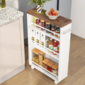 Tribesigns Slim Storage Cart, Rolling Narrow Kitchen Cart on Wheels for Small Place, 4-Tier Slide Out Slim Utility Cart Skinny Laundry Cart with Handle for Kitchen, Bathroom, Laundry