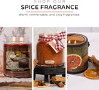 A Cheerful Giver — Orange Cinnamon Clove - 34oz Papa Scented Candle Jar with Lid - Keepers of the Light - 155 Hours of Burn Time, Gift for Women, Orange