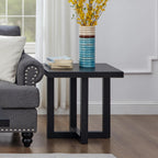 Roundhill Furniture Luno Contemporary End Table, Black