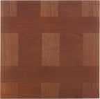SAFAVIEH Home Collection Famoni Walnut Brown 2-Leg Square Top End Table