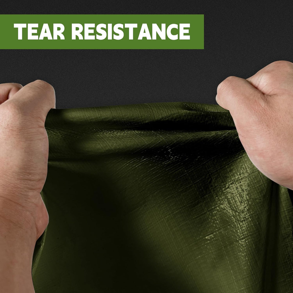Green/Silver Heavy Duty Waterproof Tarp 5x7FT(2pack), 12mil Thick，Multifunctional tarp Whit Tear&Fade Resistant,UV Resistant,with Grommets and Reinforced Edges.