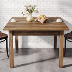 Tribesigns Wood Dining Table Modern Kitchen Table for Dining Room Living Room, 2-4 People Dining Room Table Square Dinner Tables with Wooden Legs Thick Top for Small Space, Grayish-Brown (Only Table)