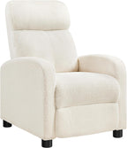Yaheetech Recliner Chair with 3 Adjustable Angles Living Room Chairs Ivory