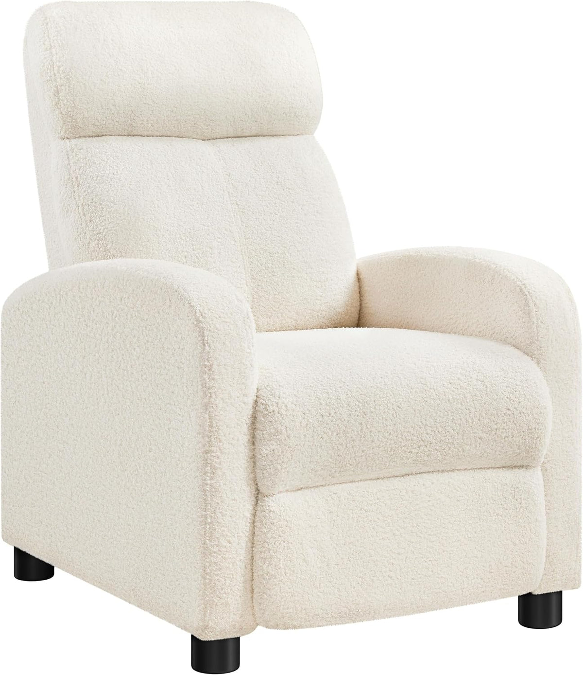 Yaheetech Recliner Chair with 3 Adjustable Angles Living Room Chairs Ivory