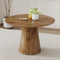 Round Dining Table for 4/6, 45 Inch Dining Room Table, Small Kitchen Table with Stable Pedestal, Modern Dining Table for Kitchen,Living Room,Apartment,Restaurant (Dark Wood)