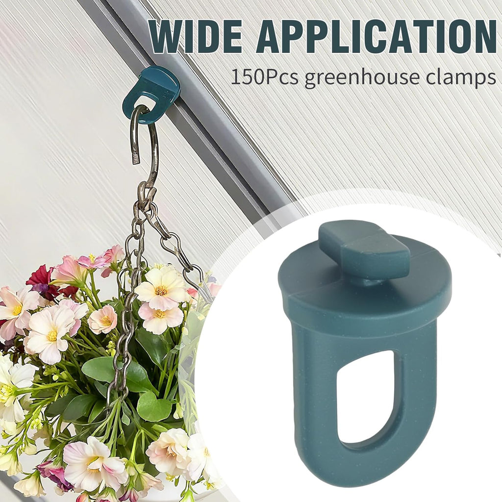 150Pcs Greenhouse Hooks Hanger Kit - Twist Clips for Aluminium Greenhouse Insulation