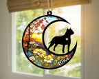 Personalized Dog Memorial, Custom Name American Staffordshire Terrier Dog Christmas Ornament, Custom Breeds, Pet Loss Light Catcher, Gifts for Lovers Loss of Pet Sympathy on Mothers Day Christmas