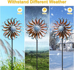 LimeHill Metal Wind Spinner for Garden and Yard - Kinetic Wind Spinners Outdoor Large (24 x 84 inches)