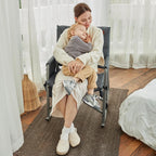 EVER ADVANCED Lightweight Folding Rocking Camping Chair, Padded Portable Rocker Chair for Patio, Lawn and Outdoors, Heavy Duty Hard Armchair for Adults, Grey