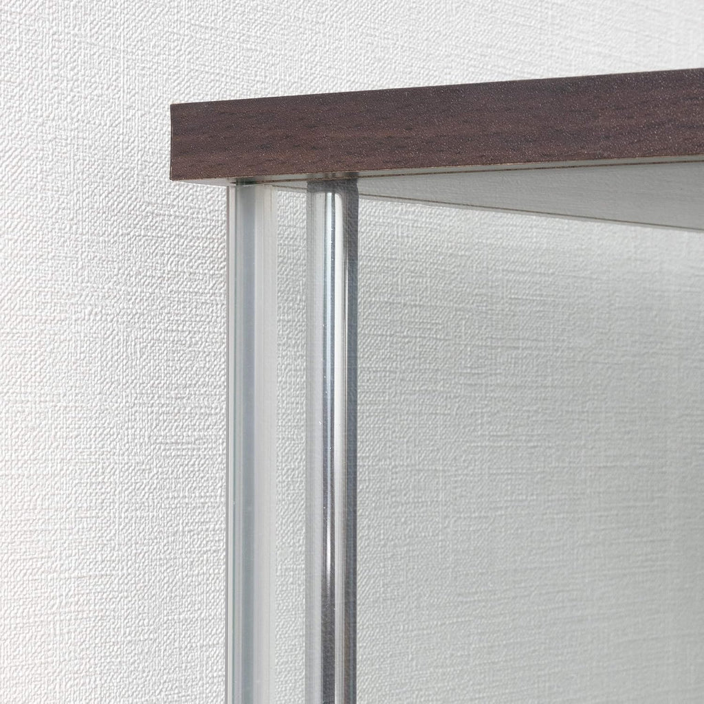Fuji Boeki 96049 Collection Case, Figure Case, 3 Tiers, Width 16.7 x Depth 14.4 x Height 33.9 inches (42.5 x 36.5 x 86 cm), Brown, Tempered Glass, Full Glass,