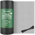 16IN x 50FT Plastic Chicken Wire Mesh, Chicken Wire for Floral Arrangements, Chicken Wire Mesh for Crafts with 100 Pcs Zip Ties, Mesh Fence for Dogs, Deers, Poultry