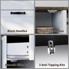 73'' White Pantry Cabinet with Fridge Space - Farmhouse Kitchen Pantry Storage Cabinet with Outlet & Led Light, Tall Pantry Cabinet with Hooks & Shelf Guardrail, Kitchen Hutches with Microwave Stand