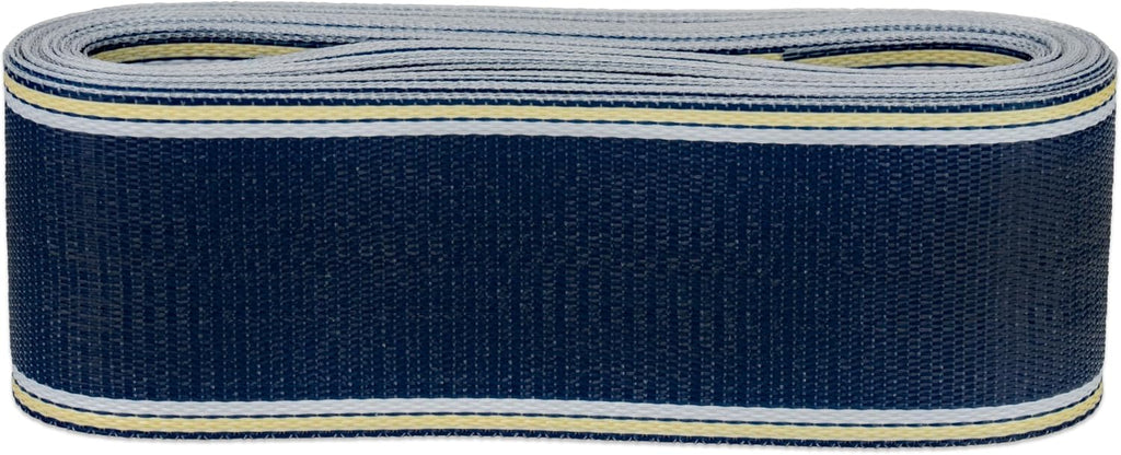 Lawn Chair USA Replacement Lawn Chair Webbing - Webbing for Lawn Chairs, Beach and Camping. UV-Resistant Webbing Strap Made with Durable Polypropylene (3" x 50', St. Augustine Blue)