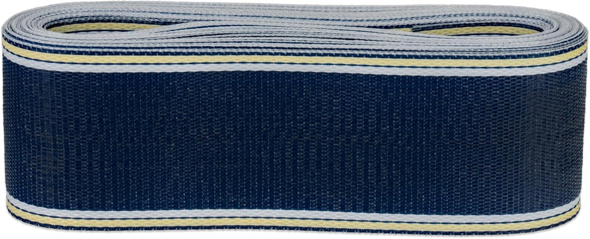 Lawn Chair USA Replacement Lawn Chair Webbing - Webbing for Lawn Chairs, Beach and Camping. UV-Resistant Webbing Strap Made with Durable Polypropylene (3" x 50', St. Augustine Blue)