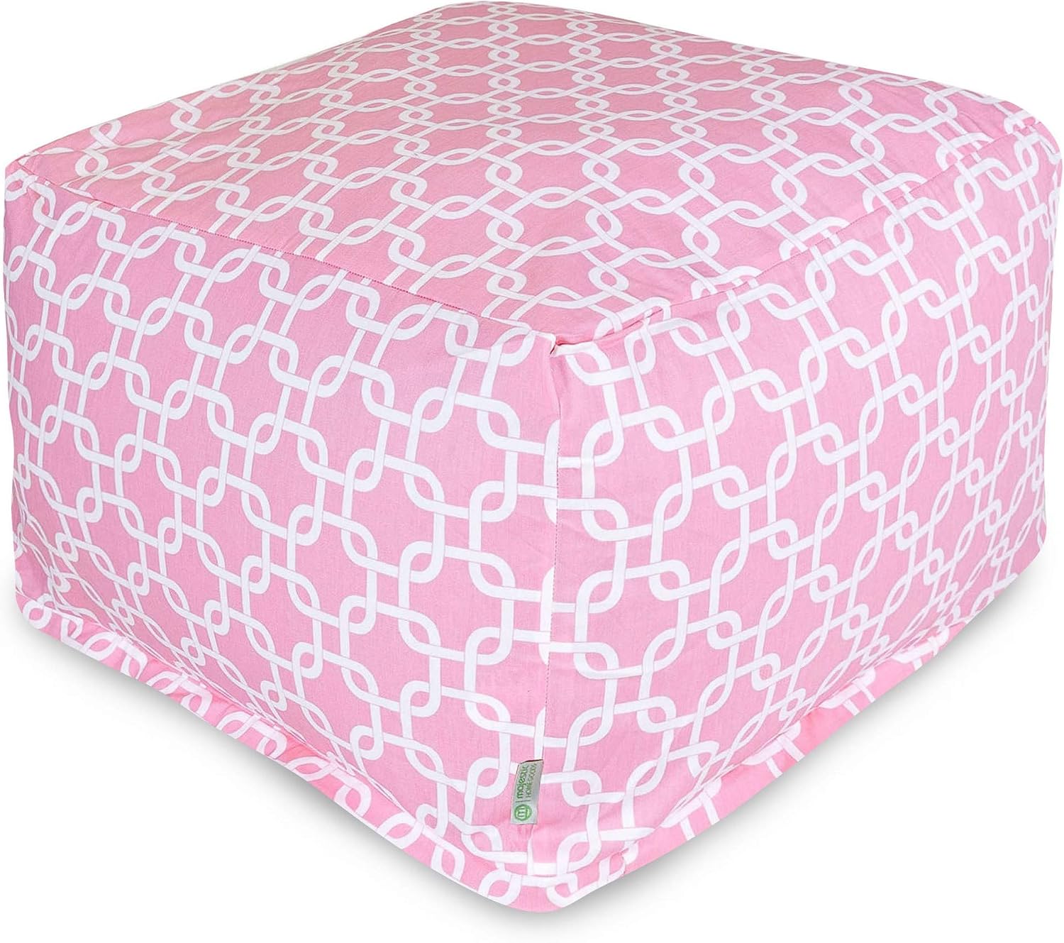 Majestic Home Goods Soft Pink Links Ottoman, Large