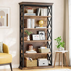 Tribesigns 6-Tier Bookcase, 71 Inches Industrial Bookshelves and Bookcase
