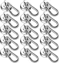 DIYMAG Magnetic Hooks, 70LBS Heavy Duty Neodymium Magnetic Hooks with Swivel Carabiner Hook,Great for Your Refrigerator and Other Magnetic Surfaces, Pack of 15