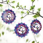Hummingbird Wind Spinner, 12-Inch 3D Kinetic Metal Hanging Wind Spinners Outdoor, Garden Yard Decorations Indoor Outdoor Decor, Hummingbird Gifts for Women Men Birthday