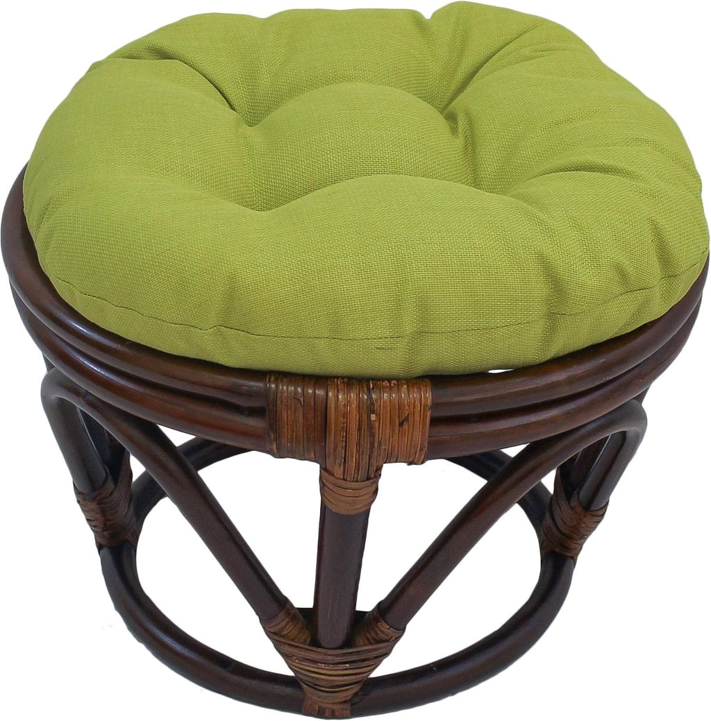 International Caravan Bali Papasan Footstool with Cushion Merlot