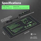 Seedling Heat Mat 2 Pack Heat Mats for Seed Starting Plants Indoor Growing Gardening Brewing Germination Greenhouses Terrarium Reptile Waterproof Seed Rooting Warming Heating Pad 10"X20.75"