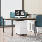 2 Drawer File Cabinet with Lock,Filing Cabinet for Home Office,Small Rolling for Legal/Letter/A4 File,Mobile Cabinets on Wheels Under Desk -White