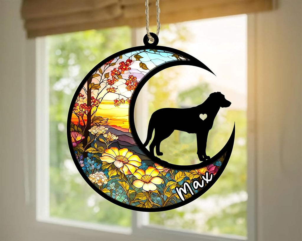 Personalized Dog Memorial, Custom Name Beauceron Dog Christmas Ornament with Name, Custom Breeds, Pet Loss Light Catcher, Gifts for Lovers Loss of Pet Sympathy on Mothers Day Christmas