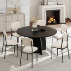 Einhomn Upholstered Dining Chairs Set, Modern Stackable Dining Room Chairs with Soft Velvet Backrest, Kitchen Chairs with Sturdy Metal Legs for Living Room, Restaurant, Set of 2,Cream Beige