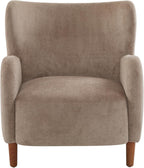 Christopher Knight Home Dolly Mid-Century Modern Velvet Upholstered Wingback Club Chair, Living Room Lounge Chair for Relaxation, Reading Armchair, Solid Wood Living Room Accent Chair, Camel+Brown
