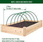 MAXPACE Greenhouse Hoops for DIY 2.7ft or Wider Grow Tunnel, Rust-Free Fiberglass Support Hoops Frame for Garden Fabric, Plant Support Garden Stakes, Gardening Supplies, 25pcs