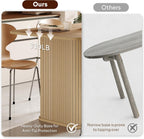 FUQARHY Dining Table for 4, Small Rectangular Kitchen Table for 2 with 3-Tier Storage Shelf, Farmhouse Modern Fluted Wood Table (Oak)