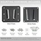 VIVO Black RV TV Mount with Arm for VESA 100x100mm, Mount-VWRV3 | Articulating Extension, Quick Disconnect Plastic Polymer Mount, Low Profile Wall Bracket for Camping Indoor Use, Holds 22 lbs