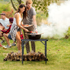 Anbte 2ft Folding Camping Grill Table Max 29.5", 3 Adjustable Height, Black | Heat-Resistant Mesh Tabletop, Waterproof, Portable Metal Grill Table, Lightweight, For Camp Cooking BBQ Outdoor, 23" X 16"