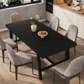 IDEALHOUSE Industrial Dining Table for 6-8 People, 70.87" Large Wooden Kitchen Table with Sturdy Metal Frame, Long Rectangular Dining Table Seats 6 for Dinner, Dining Room, Kitchen - Black
