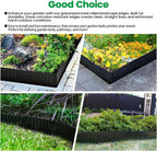 Corrugated Metal Garden Edging, Sturdy Tall Landscape Edging Borders, Perfect DIY for Flower Beds, Lawn and Pathway, Tree Surrounds, Paver Edges (Black, 8"×20FT)