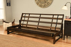 Kodiak Furniture Aspen Futon Set with Reclaim Mocha Finish, Suede Black