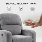 EBELLO Manual Living Room Furniture Reclining Couch Set, Fabric Recliner Chair, Loveseat and 3 Seat Sofa Couch for Meeting Room(Recliner+Loveseat+3 Seat Sofa)