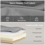 HOMCOM 50" Storage Ottoman Bench Button Tufted End of Bed Bench Gray | Upholstered, Rolled Arms, Wood Legs, Safety Hinges, for Living Room, Entryway, Bedroom